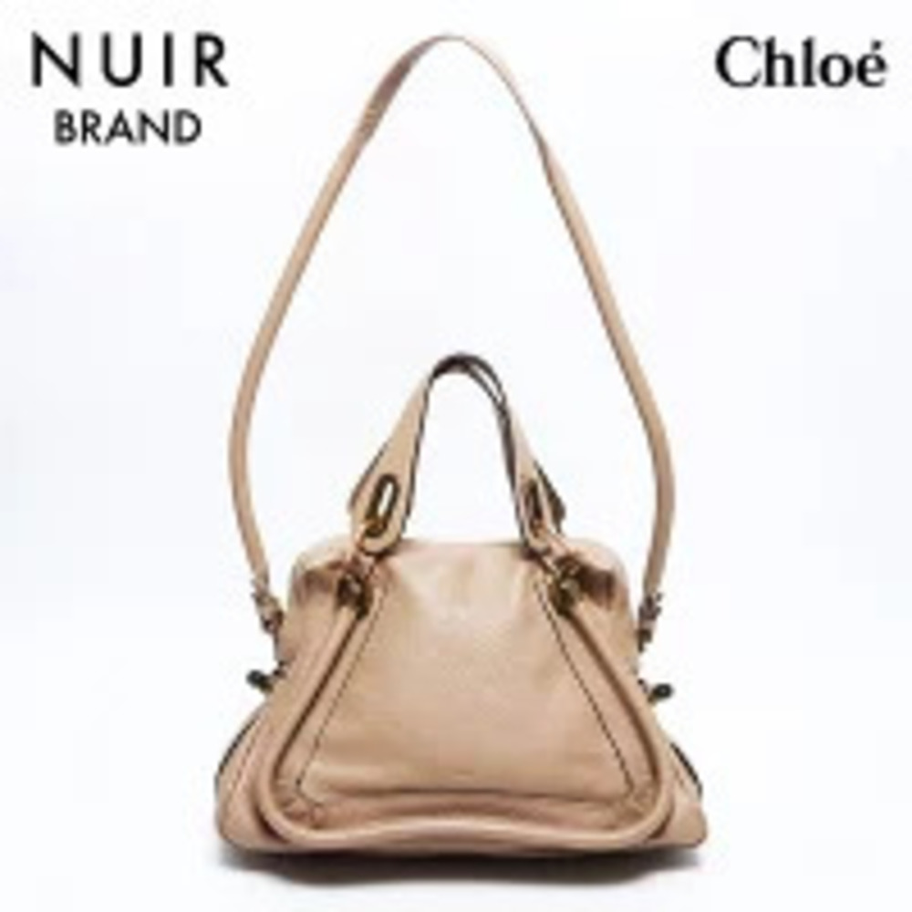 Chloé Beige/Tan Leather Shoulder Bag